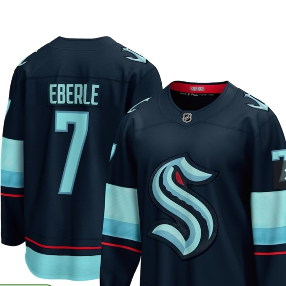 adidas Other - # 7 EBERLE - Seattle Kraken Authentic Adidas Home Player Jersey Size XL 54